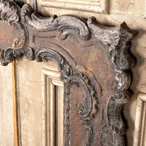 #50097 Antique Ornate Cast Iron Fireplace Surround image 5