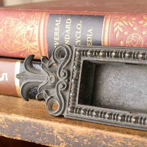 #50105 Antique Ornate Bronze Window Sash Lift image 3