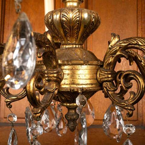 #50139 Antique 5 Bulb Chandelier Light Fixture image 7