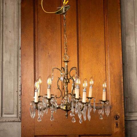 #50140 Antique 10 Bulb Chandelier Light Fixture image 8