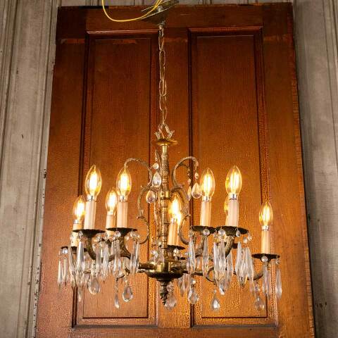 #50140 Antique 10 Bulb Chandelier Light Fixture image 2