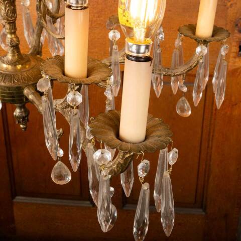 #50140 Antique 10 Bulb Chandelier Light Fixture image 7