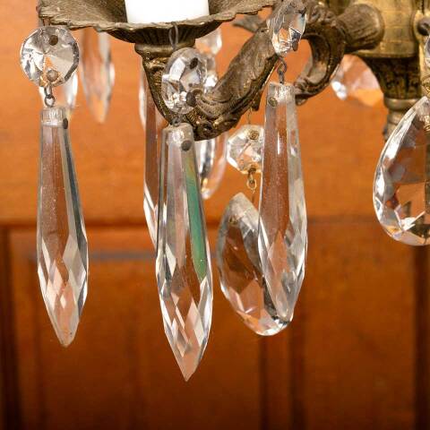 #50141 Antique 4 Bulb Chandelier Light Fixture image 8