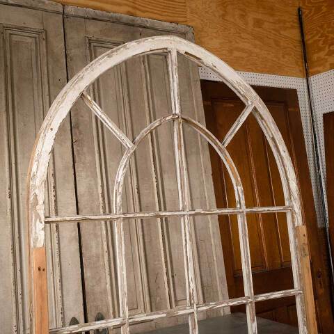 #50158 Antique Arched Divided Lite Wood Window image 6