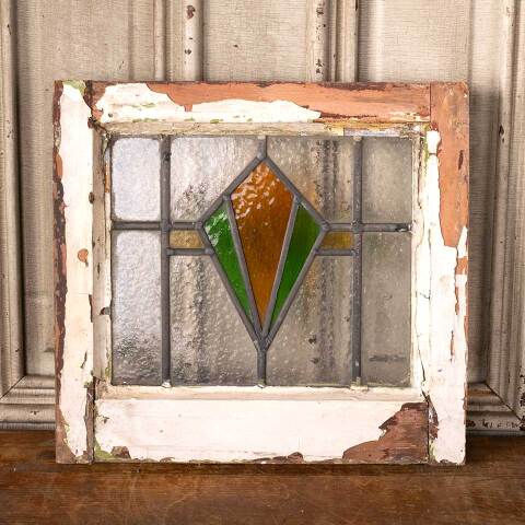 #50172 16x15 Antique Stained Glass Window Sash image 6