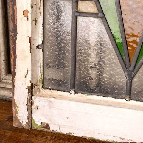 #50172 16x15 Antique Stained Glass Window Sash image 7