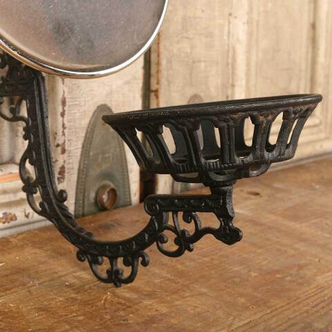 #50191 Cast Iron Wall Mount Oil Lamp Sconce image 4