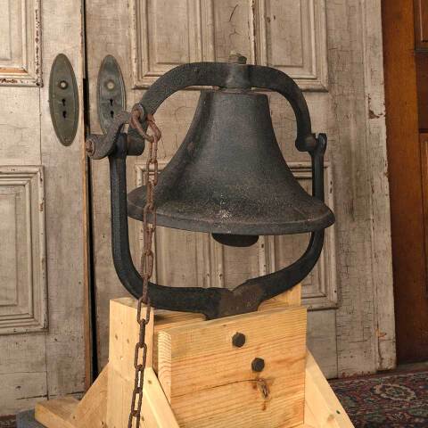 #50232 Antique Cast Iron Farmhouse Bell & Yoke image 3