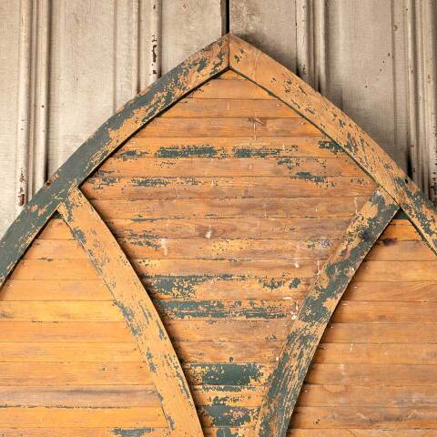 #50237 Antique Pointed Arch Louvered Wood Vent image 2
