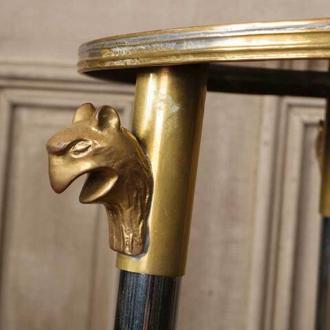 #50284 Vintage Brass & Polished Steel Table image 5