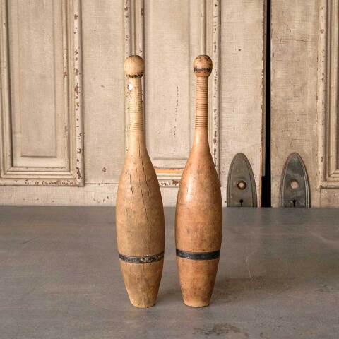 #50292 Antique Turned Wood Exercise Pins image 2