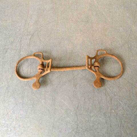 #50300 Antique Wrought Iron Horse Snaffle Bit image 2
