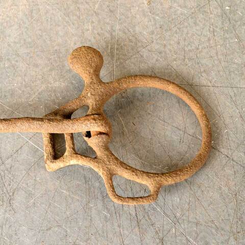#50300 Antique Wrought Iron Horse Snaffle Bit image 4