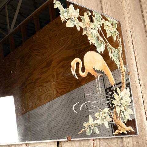 #50334 Vintage Pink Flamingo Bathroom Wall Mirror image 6