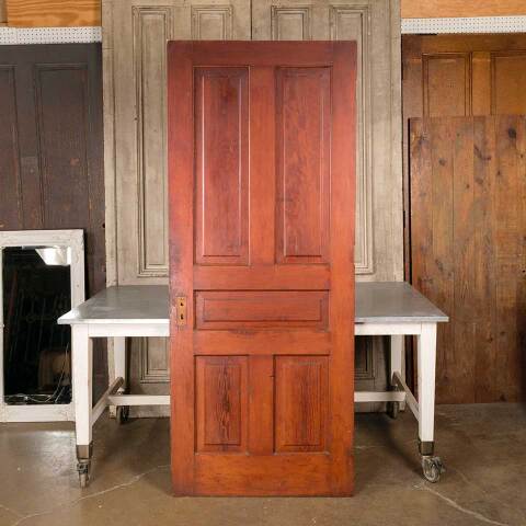 #50347 34x83 Antique 5 Panel Pine Interior Door image 4