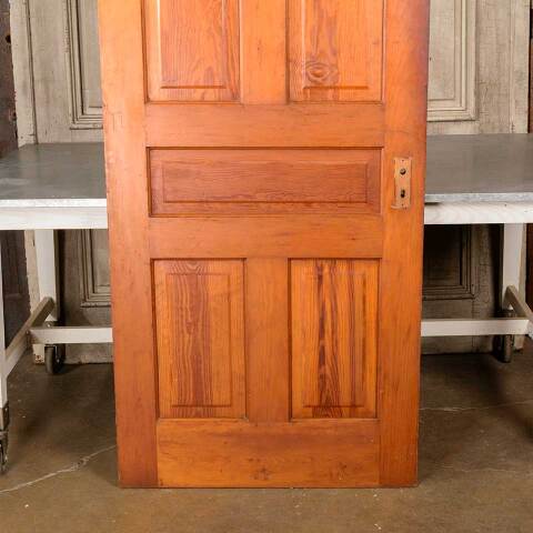 #50347 34x83 Antique 5 Panel Pine Interior Door image 3