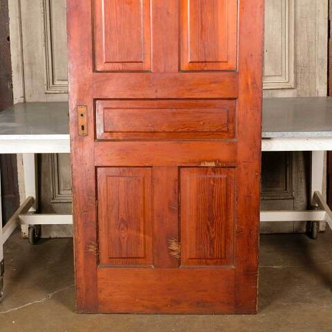 #50348 34x84 Antique 5 Panel Pine Interior Door image 7