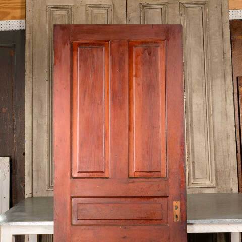 #50348 34x84 Antique 5 Panel Pine Interior Door image 2