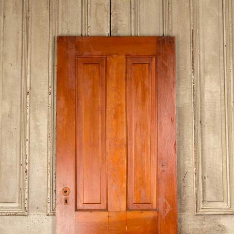 #50349 28x76 Antique 4 Panel Pine Interior Door image 5