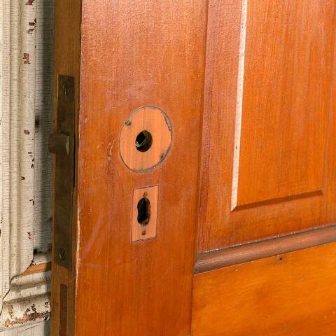 #50349 28x76 Antique 4 Panel Pine Interior Door image 7