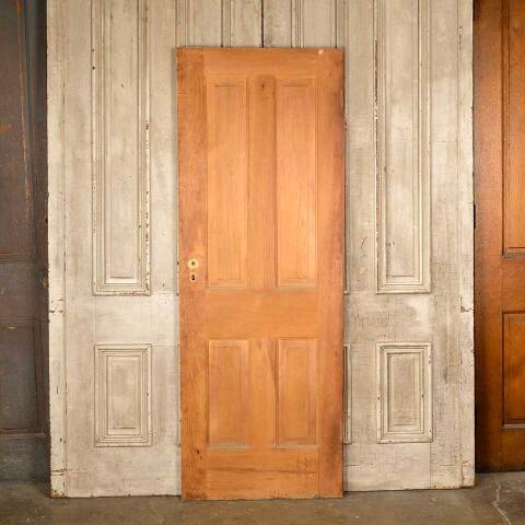 #50352 28x77 Antique 4 Panel Pine Interior Door image 4