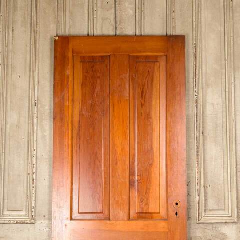 #50353 32x80 Antique 4 Panel Pine Interior Door image 2