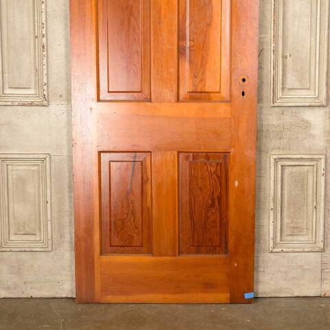 #50353 32x80 Antique 4 Panel Pine Interior Door image 3