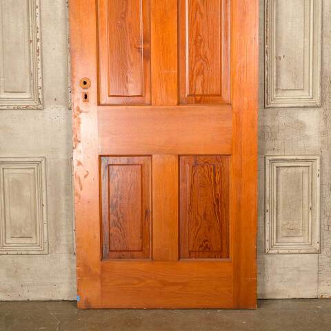 #50353 32x80 Antique 4 Panel Pine Interior Door image 6