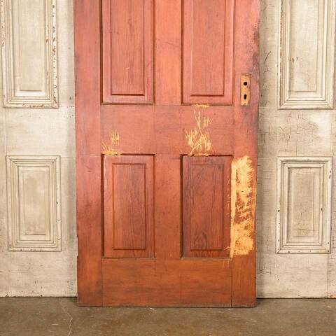 #50357 32x80 Antique 4 Panel Pine Interior Door image 6