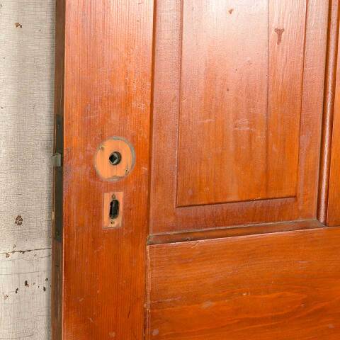 #50358 32x80 Antique 4 Panel Pine Interior Door image 7