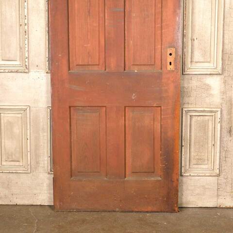 #50359 32x80 Antique 4 Panel Pine Interior Door image 3