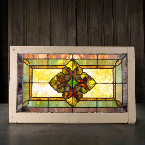 #50399 Salvaged Antique Stained Glass Window image 4