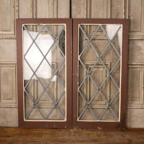 #50409 Antique Leaded Glass Casement Windows image 6