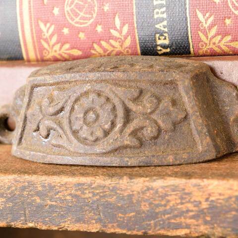 #50419 Antique Cast Iron Drawer Bin Pull Hardware image 4