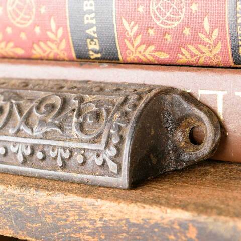 #50420 Antique Cast Iron Drawer Bin Pull Hardware image 3