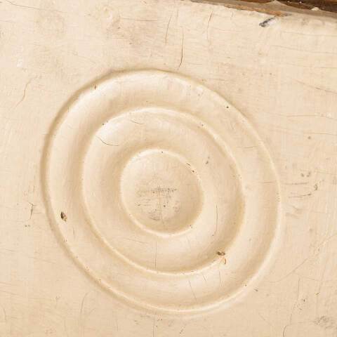 #50452 Antique Painted Wood Rosette Trim Block image 3