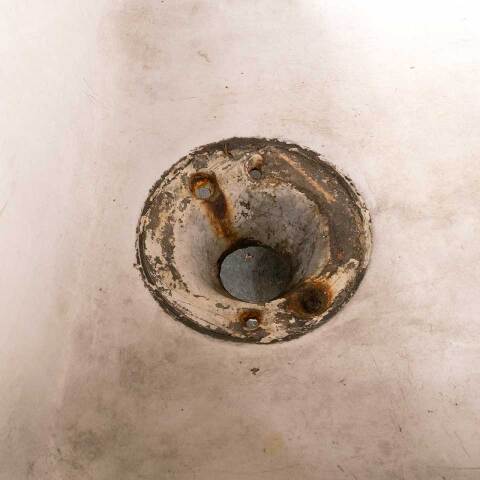 #50496 Antique Cast Iron Porcelain Enameled Sink image 6