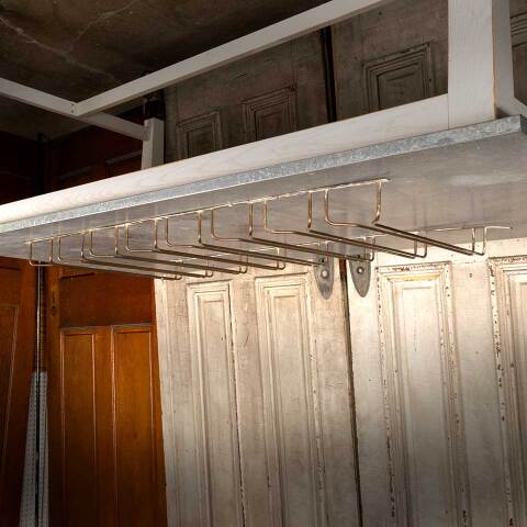 #50499 Salvaged Brass Wine Glass Holder Rack image 3