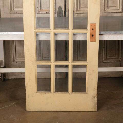 #50503 29x77 Antique 15 Lite Pine Wood French Door image 6