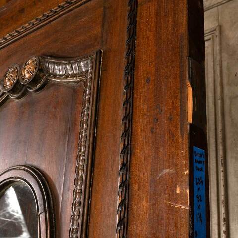 #50504 28x82 Antique Wood Butler's Pantry Door image 8