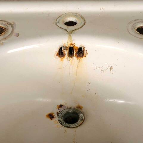 #50505 Antique Cast Iron Bathroom Pedestal Sink image 6