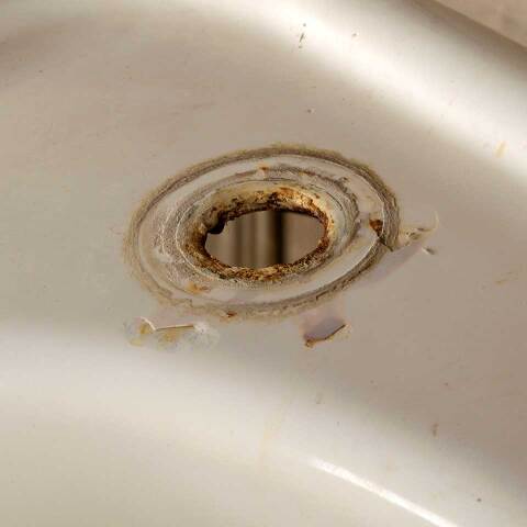 #50505 Antique Cast Iron Bathroom Pedestal Sink image 7