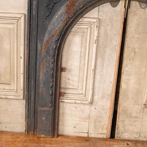 #50528 Salvaged Antique Cast Iron Fireplace Surround image 3