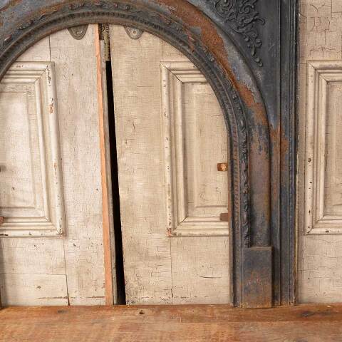 #50528 Salvaged Antique Cast Iron Fireplace Surround image 6