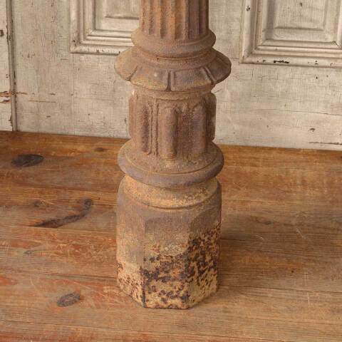 #50532 Salvaged Antique Cast Iron Garden Fence Post image 4