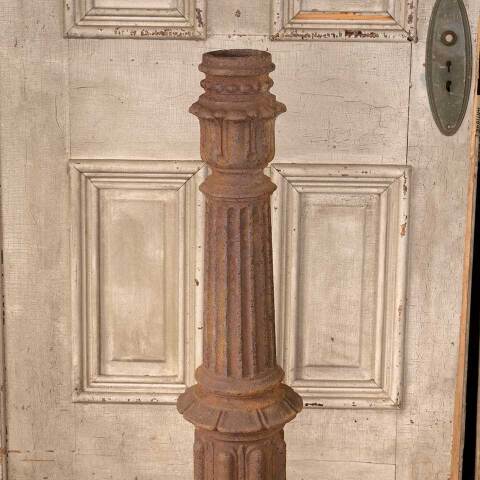 #50533 Salvaged Antique Cast Iron Garden Fence Post image 2