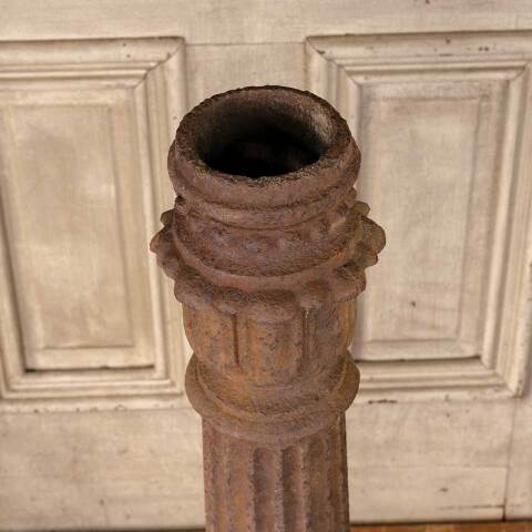 #50533 Salvaged Antique Cast Iron Garden Fence Post image 3