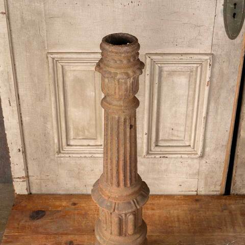 #50533 Salvaged Antique Cast Iron Garden Fence Post image 5