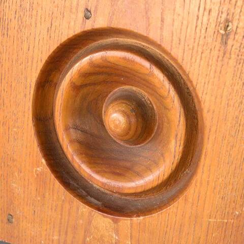 #50537 Antique Wood Rosette Interior Trim Block image 3