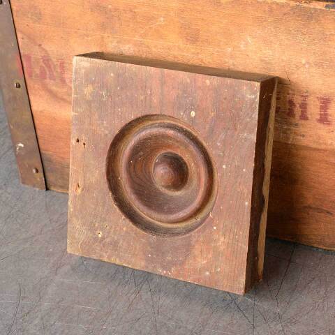 #50537 Antique Wood Rosette Interior Trim Block image 4